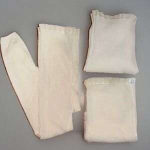 Vtg J.E. Morgan Thermax Waffle Knit White Long John Pants Mens XL (42-44) 3 Pair